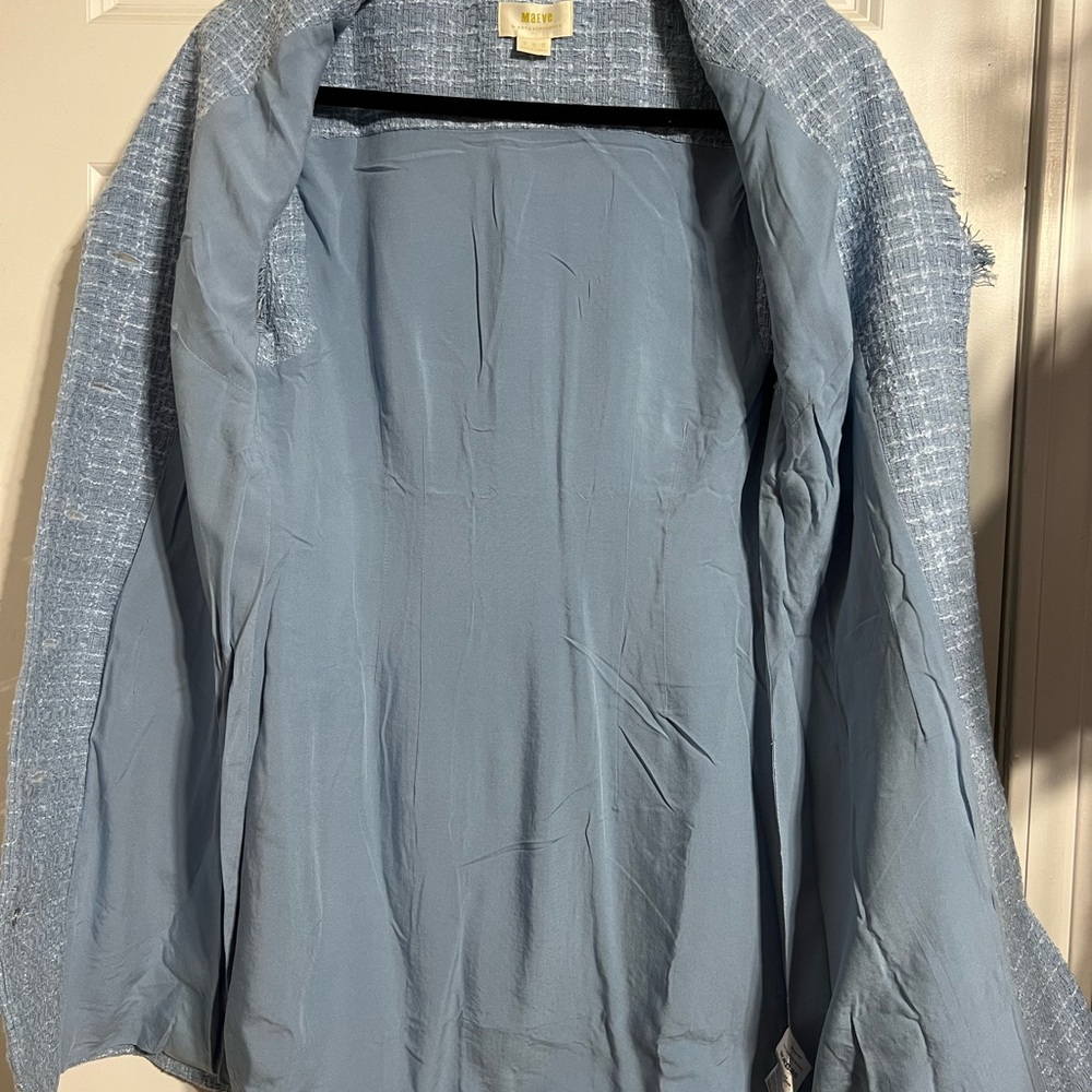 Maeve Anthropologie Blue Tweed Sleeveless Blazer Dress (NWOT) 🔥 - Picture 4 of 6